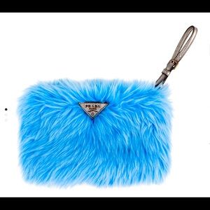 Prada Faux Fur clutch